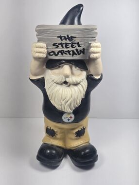 Forever Collectibles Pittsburgh Steelers Gnome "The Steel Curtain" 8 Inch NFL